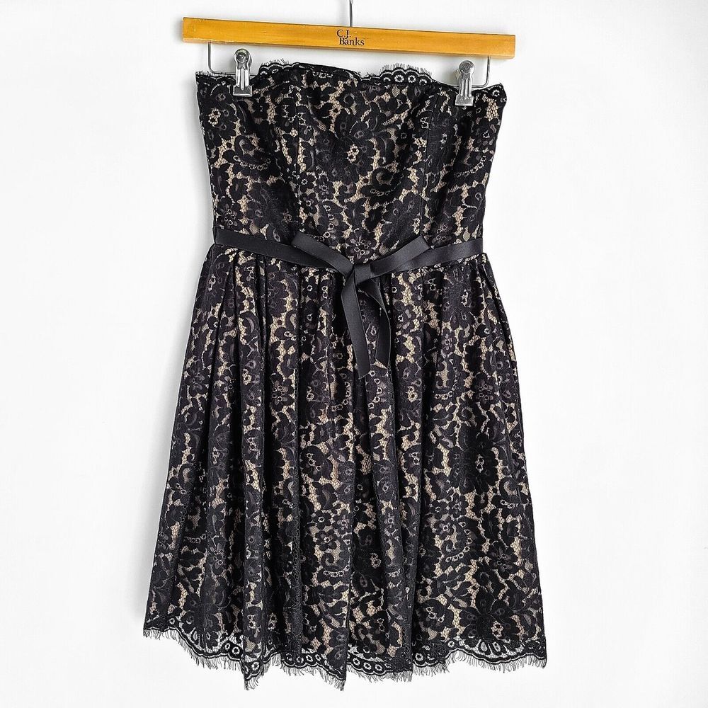 Robert Rodriguez Neman Marcus For Target Lace Strapless Dress Womens 4 Brand New